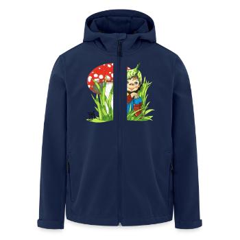 Gut Behütet - Wichtel - Recycelte Männer Softshell-Jacke von Stanley/Stella - Navy - Vorne - AI Model Male 185 light (185cm)
