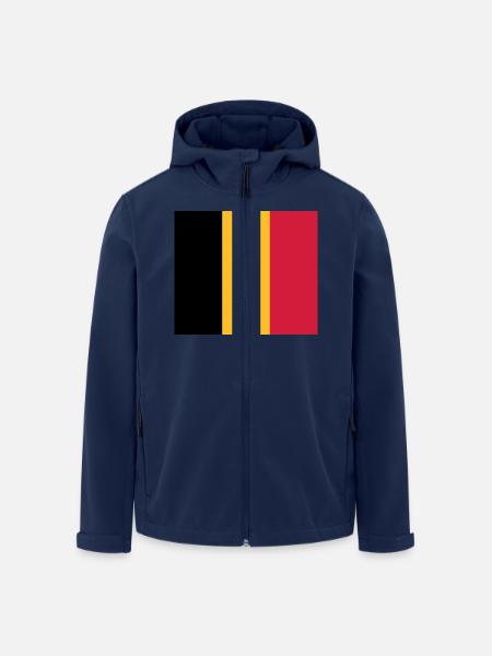 National Flag of Belgium - Men’s Recycled Softshell Jacket by Stanley/Stella - navy
