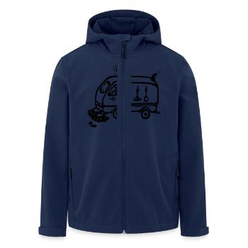 Street cleaners - Men’s Recycled Softshell Jacket by Stanley/Stella - navy - Front - AI Model Male 185 light (185cm)