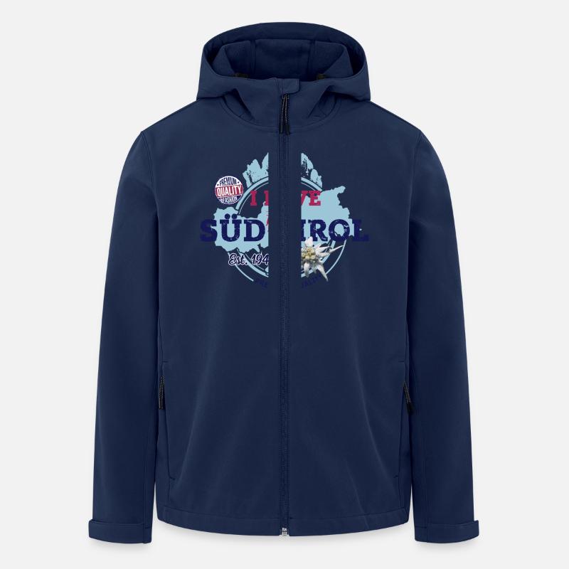 I LOVE SÜDTIROL - Recycelte Männer Softshell-Jacke von Stanley/Stella - Navy