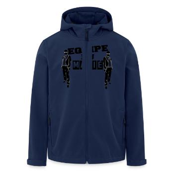 équipe marié 2 - Veste softshell homme en polyester recyclé Stanley/Stella - marine - Devant - AI Model Male 185 light (185cm)