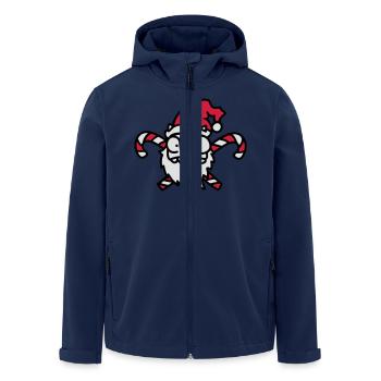 Weihnachtsmann Zuckerstange 3 - Recycelte Männer Softshell-Jacke von Stanley/Stella - Navy - Vorne - AI Model Male 185 light (185cm)