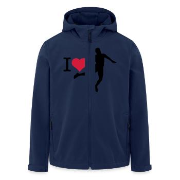 J'aime joueur de handball silhouette 1 - Veste softshell homme en polyester recyclé Stanley/Stella - marine - Devant - AI Model Male 185 light (185cm)