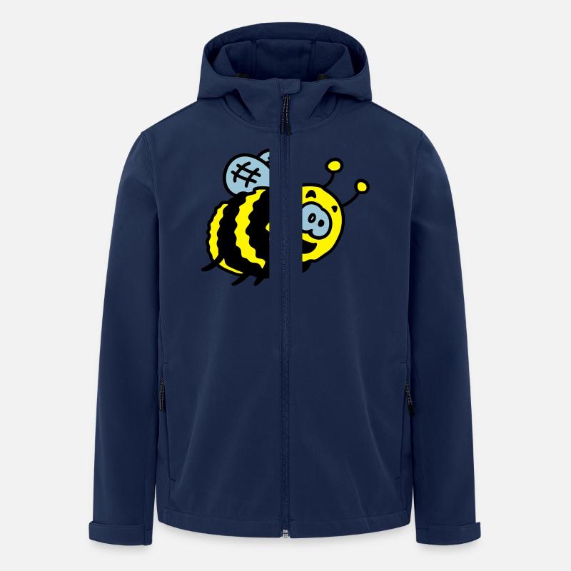 lustige Hummel 3 - Recycelte Männer Softshell-Jacke von Stanley/Stella - Navy