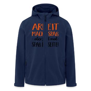 Arbeit - Recycelte Männer Softshell-Jacke von Stanley/Stella - Navy - Vorne - AI Model Male 185 light (185cm)