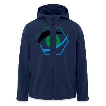 Auge 7d Augenarzt - Recycelte Männer Softshell-Jacke von Stanley/Stella - Navy - Vorne - AI Model Male 185 light (185cm)