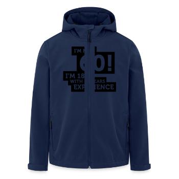 60 years? I m 18 with 42 years experience! - Men’s Recycled Softshell Jacket by Stanley/Stella - navy - Front - AI Model Male 185 light (185cm)