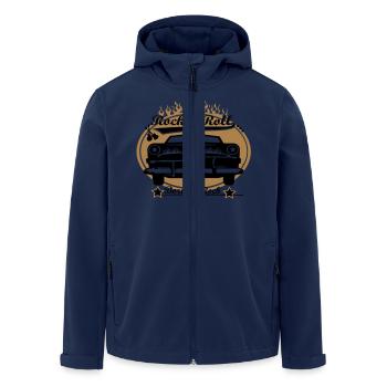Né à Rock - Veste softshell homme en polyester recyclé Stanley/Stella - marine - Devant - AI Model Male 185 light (185cm)