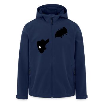 guitar - Men’s Recycled Softshell Jacket by Stanley/Stella - navy - Front - AI Model Male 185 light (185cm)