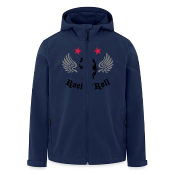 wingskull_092001_b_3c - Men’s Recycled Softshell Jacket by Stanley/Stella - navy - Front - AI Model Male 185 light (185cm)