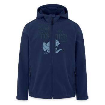 Realität ist... - Recycelte Männer Softshell-Jacke von Stanley/Stella - Navy - Vorne - AI Model Male 185 light (185cm)