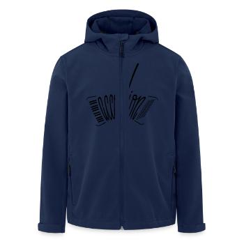 accordion - Recycelte Männer Softshell-Jacke von Stanley/Stella - Navy - Vorne - AI Model Male 185 light (185cm)