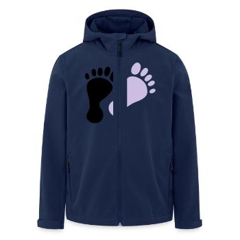 füße - Recycelte Männer Softshell-Jacke von Stanley/Stella - Navy - Vorne - AI Model Male 185 light (185cm)