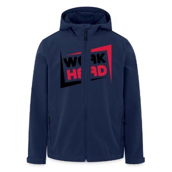 Work Hard - Recycelte Männer Softshell-Jacke von Stanley/Stella - Navy - Vorne - AI Model Male 185 light (185cm)