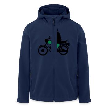 Fahrzeug - Simson S51 - Recycelte Männer Softshell-Jacke von Stanley/Stella - Navy - Vorne - AI Model Male 185 light (185cm)