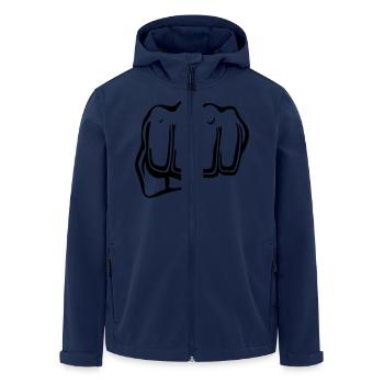 m1_fist - Recycelte Männer Softshell-Jacke von Stanley/Stella - Navy - Vorne - AI Model Male 185 light (185cm)