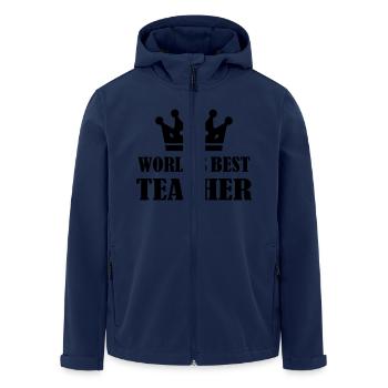World's Best teacher - Veste softshell homme en polyester recyclé Stanley/Stella - marine - Devant - AI Model Male 185 light (185cm)