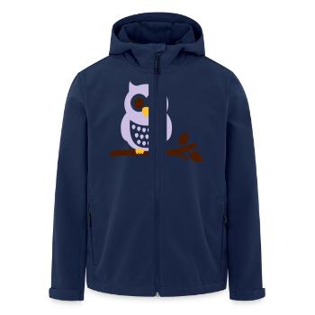 Eule - Recycelte Männer Softshell-Jacke von Stanley/Stella - Navy - Vorne - AI Model Male 185 light (185cm)