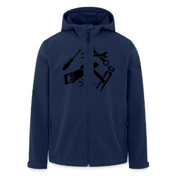 Werkzeug - Recycelte Männer Softshell-Jacke von Stanley/Stella - Navy - Vorne - AI Model Male 185 light (185cm)