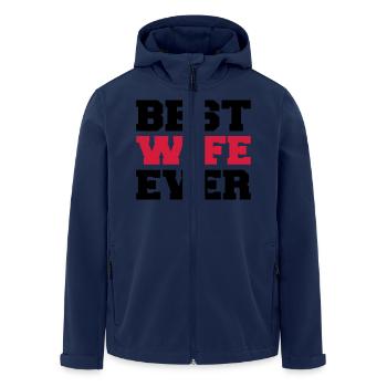 Best wife ever - Recycelte Männer Softshell-Jacke von Stanley/Stella - Navy - Vorne - AI Model Male 185 light (185cm)