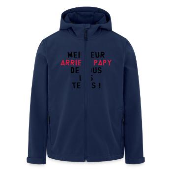 Papy / Grand Père / Famille / Papi / Drôle - Veste softshell homme en polyester recyclé Stanley/Stella - marine - Devant - AI Model Male 185 light (185cm)