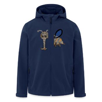 Fliege - Fly - Recycelte Männer Softshell-Jacke von Stanley/Stella - Navy - Vorne - AI Model Male 185 light (185cm)