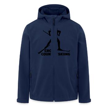 Cross country skiing - Veste softshell homme en polyester recyclé Stanley/Stella - marine - Devant - AI Model Male 185 light (185cm)