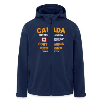 Canada - British Columbia - Canadian Vintage Flag - Recycelte Männer Softshell-Jacke von Stanley/Stella - Navy - Vorne - AI Model Male 185 light (185cm)
