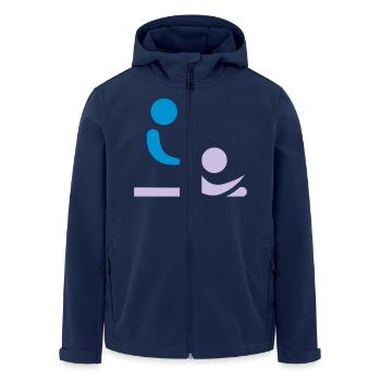 Physiotherapist - Men’s Recycled Softshell Jacket by Stanley/Stella - navy - Front - AI Model Male 185 light (185cm)