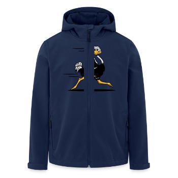 strauss emu witzig rennen laufen - Recycelte Männer Softshell-Jacke von Stanley/Stella - Navy - Vorne - AI Model Male 185 light (185cm)