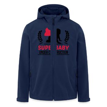 Superbaby under construction - Recycelte Männer Softshell-Jacke von Stanley/Stella - Navy - Vorne - AI Model Male 185 light (185cm)