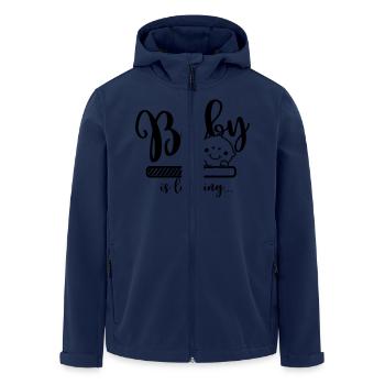 Baby is loading - pregnancy - MOM - birth - Men’s Recycled Softshell Jacket by Stanley/Stella - navy - Front - AI Model Male 185 light (185cm)