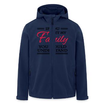 If you met my family you would understand - Recycelte Männer Softshell-Jacke von Stanley/Stella - Navy - Vorne - AI Model Male 185 light (185cm)