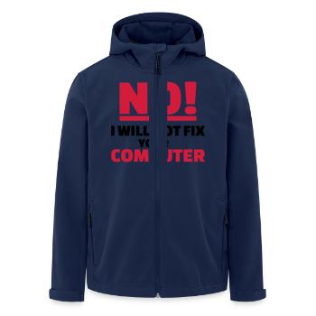 Computer - Recycelte Männer Softshell-Jacke von Stanley/Stella - Navy - Vorne - AI Model Male 185 light (185cm)