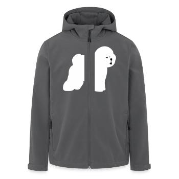 Bichon Frise - Veste softshell homme en polyester recyclé Stanley/Stella - charbon - Devant - AI Model Male 185 light (185cm)