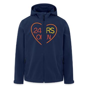 neon open heart - Men’s Recycled Softshell Jacket by Stanley/Stella - navy - Front - AI Model Male 185 light (185cm)