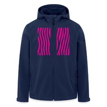 Rosa Zebra - Recycelte Männer Softshell-Jacke von Stanley/Stella - Navy - Vorne - AI Model Male 185 light (185cm)