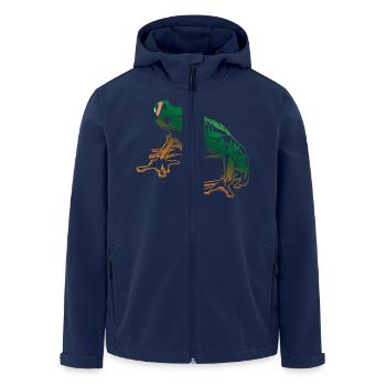 Laubfrosch Grafik Aquatische Amphibienfrosch Liebhaber - Recycelte Männer Softshell-Jacke von Stanley/Stella - Navy - Vorne - AI Model Male 185 light (185cm)