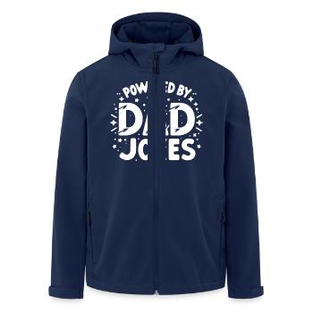 Unterstützt von Dad Jokes - Recycelte Männer Softshell-Jacke von Stanley/Stella - Navy - Vorne - AI Model Male 185 light (185cm)