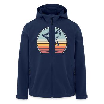 Breakdance - Recycelte Männer Softshell-Jacke von Stanley/Stella - Navy - Vorne - AI Model Male 185 light (185cm)