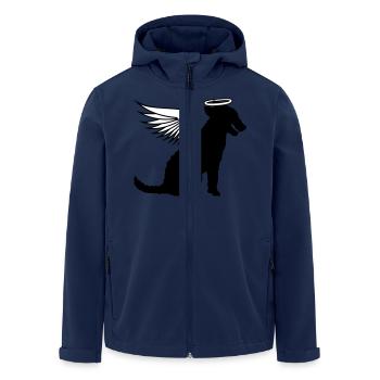 Dog Angel Halo Wings Heaven Angel - Men’s Recycled Softshell Jacket by Stanley/Stella - navy - Front - AI Model Male 185 light (185cm)