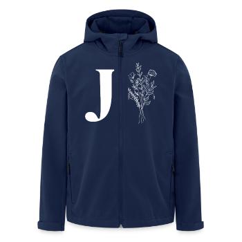 Minimalist flowers - Men’s Recycled Softshell Jacket by Stanley/Stella - navy - Front - AI Model Male 185 light (185cm)