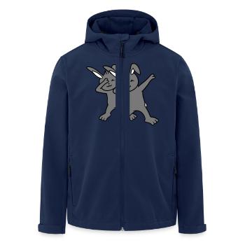 2 Bunnies Dabbing Dab Dance Pose Dancing Friends Team - Men’s Recycled Softshell Jacket by Stanley/Stella - navy - Front - AI Model Male 185 light (185cm)