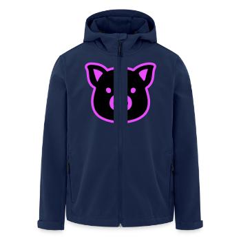 Pig Head Sow - Men’s Recycled Softshell Jacket by Stanley/Stella - navy - Front - AI Model Male 185 light (185cm)