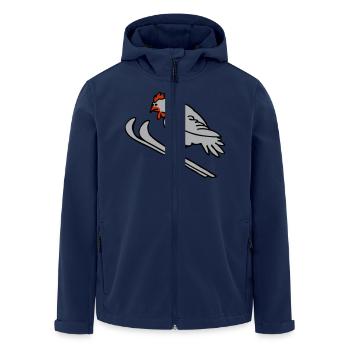 Ski-hen - Men’s Recycled Softshell Jacket by Stanley/Stella - navy - Front - AI Model Male 185 light (185cm)
