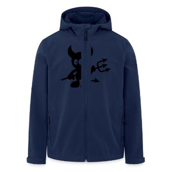 vl017_teufel - Recycelte Männer Softshell-Jacke von Stanley/Stella - Navy - Vorne - AI Model Male 185 light (185cm)