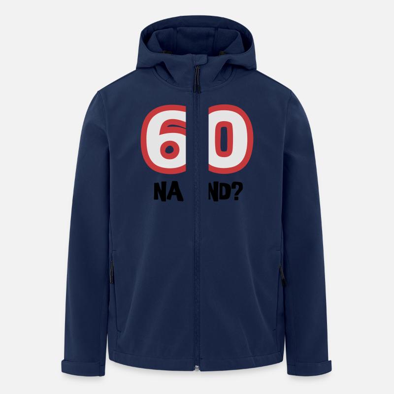 Zum 60. Geburtstag ein Shirt „60 na und?“ - Recycelte Männer Softshell-Jacke von Stanley/Stella - Navy
