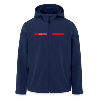 super-picole - Men’s Recycled Softshell Jacket by Stanley/Stella - navy - Front - AI Model Male 185 light (185cm)