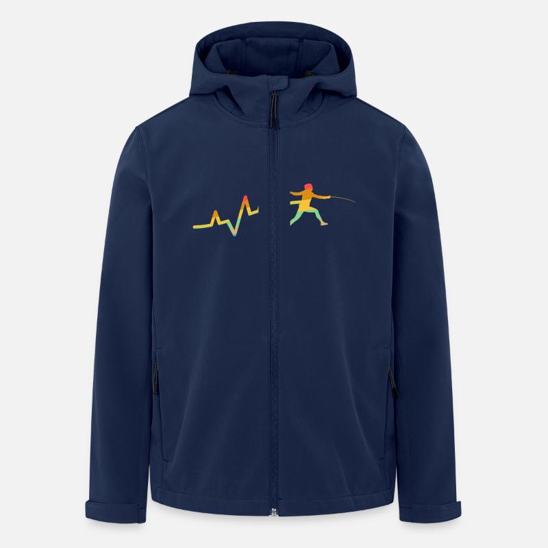 Fechter Herzschlag Fechten - Recycelte Männer Softshell-Jacke von Stanley/Stella - Navy