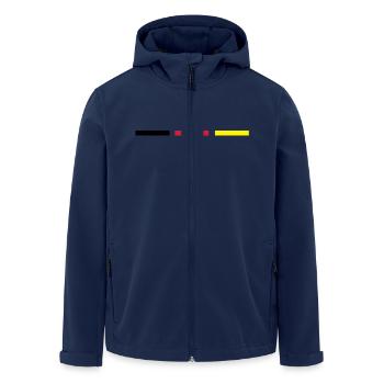 Deutschland Streifen - Recycelte Männer Softshell-Jacke von Stanley/Stella - Navy - Vorne - AI Model Male 185 light (185cm)
